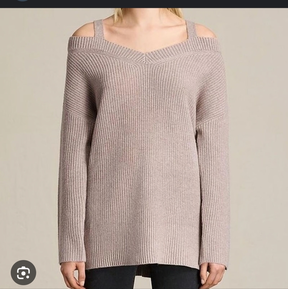 All Saints Dasha V-Neck Sweater Size Medium